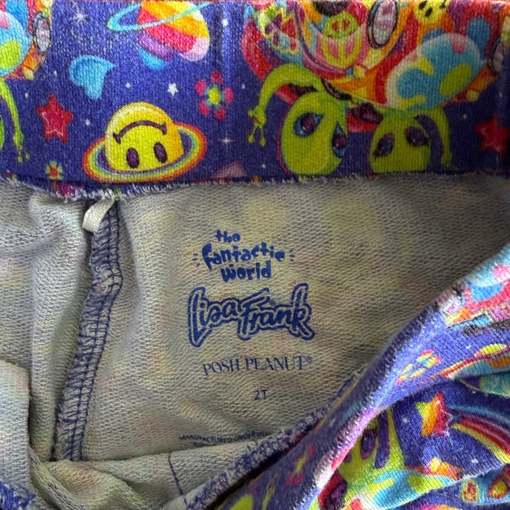 Lisa Frank x Posh peanut spaced out joggers 2T - Picture 2 of 5